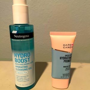 Neutrogena face wash and Hard Candy makeup primer
